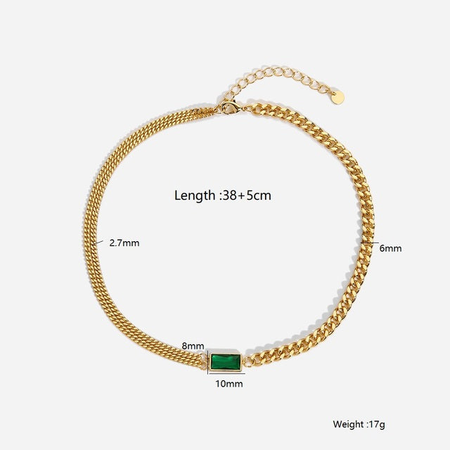 Groene stenen ketting