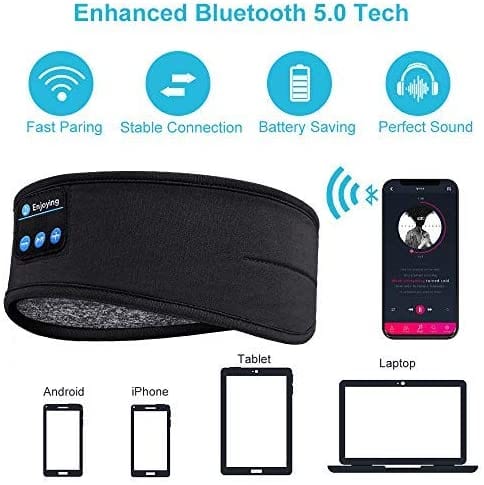 Casque de sommeil Bluetooth, bandeau de sport