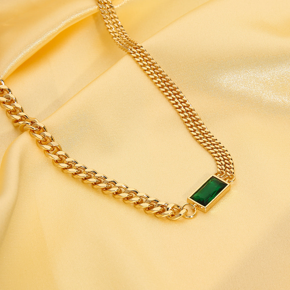 Groene stenen ketting