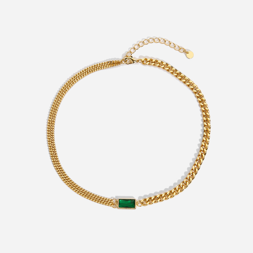 Groene stenen ketting