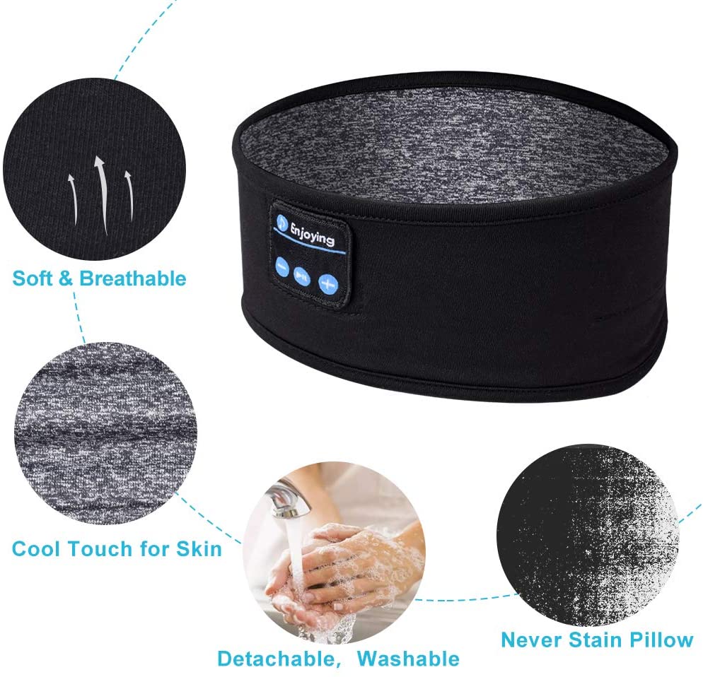 Casque de sommeil Bluetooth, bandeau de sport