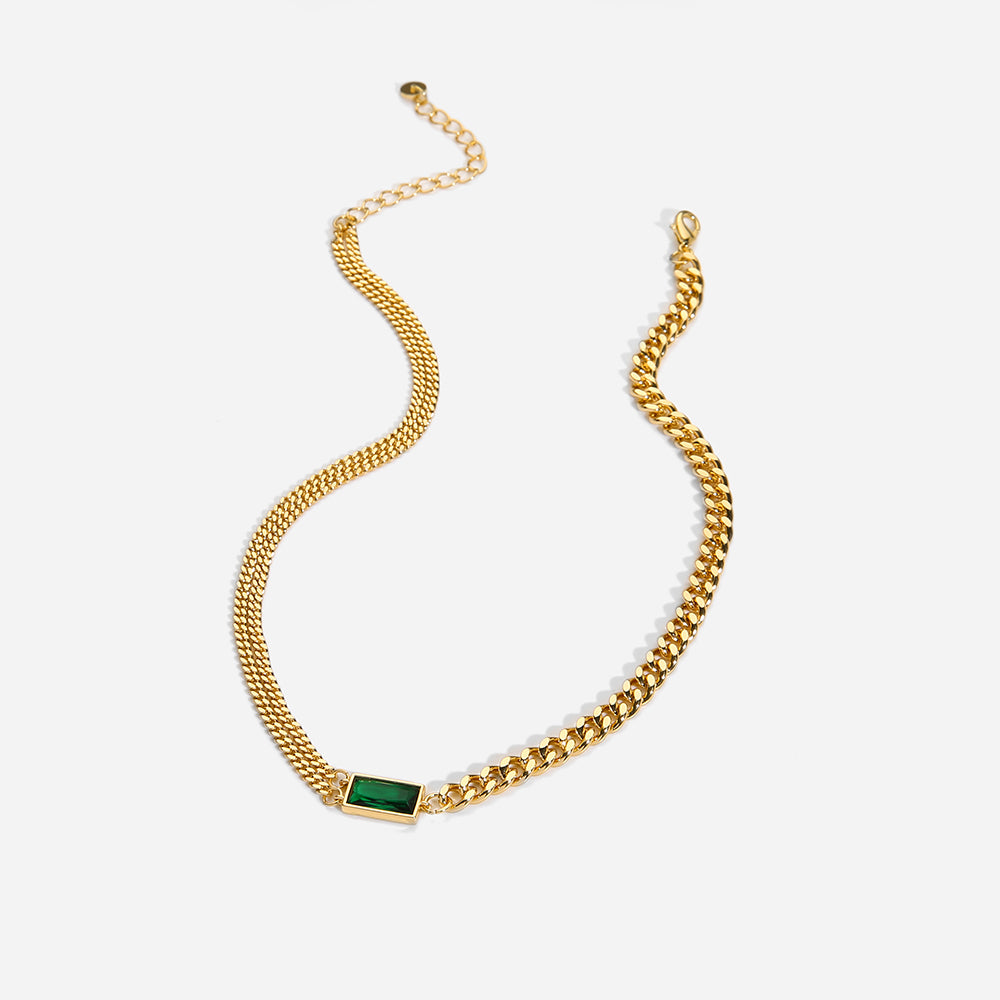 Groene stenen ketting