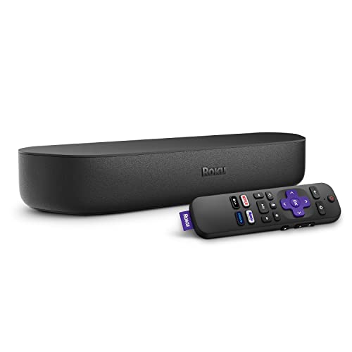 Roku Streambar | 4K HDR Streaming Device & Premium Roku Soundbar All In One, Roku Voice Remote, Free & Live TV, Black