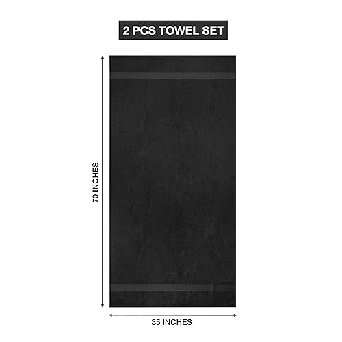 Ariv Towels 4-Piece Large Premium Cotton Bamboo Bath Towels Set for Sensitive Skin & Daily Use - Soft, Quick Drying & Highly Absorbent for Bathroom, Gym, Hotel & Spa- 30" X 52"-Denim