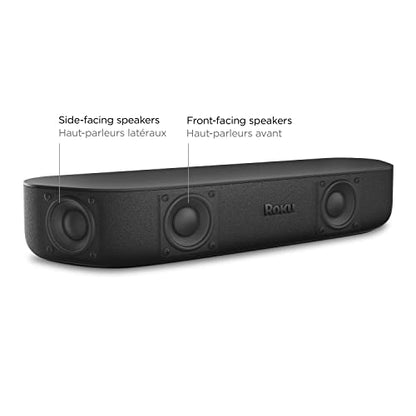 Roku Streambar | 4K HDR Streaming Device & Premium Roku Soundbar All In One, Roku Voice Remote, Free & Live TV, Black