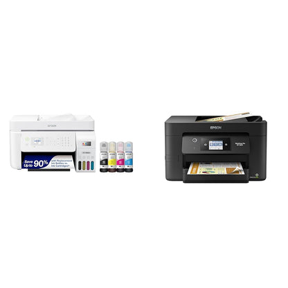 Epson EcoTank ET-4800 Wireless All-in-One Cartridge-Free Supertank Printer with Scanner, Copier, Fax, ADF and Ethernet – Ideal-for Your Home Office, White