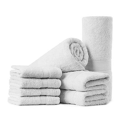 Ariv Towels 4-Piece Large Premium Cotton Bamboo Bath Towels Set for Sensitive Skin & Daily Use - Soft, Quick Drying & Highly Absorbent for Bathroom, Gym, Hotel & Spa- 30" X 52"-Denim