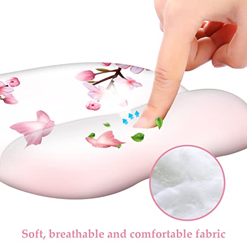 EooCoo Ergonomic Mouse Pad with Wrist Support, Non-Slip Base Mouse Mat for Internet Cafe, Home & Office