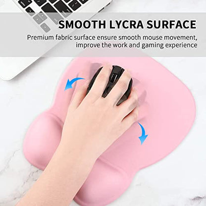 EooCoo Ergonomic Mouse Pad with Wrist Support, Non-Slip Base Mouse Mat for Internet Cafe, Home & Office