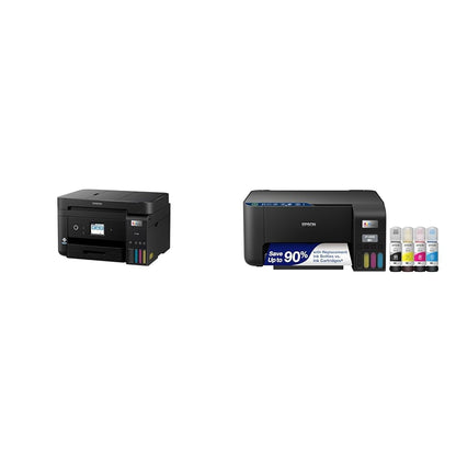 Epson EcoTank ET-4850 Wireless All-in-One Cartridge-Free Supertank Printer with Scanner, Copier, Fax, ADF and Ethernet – The Perfect Printer Office - White, Medium