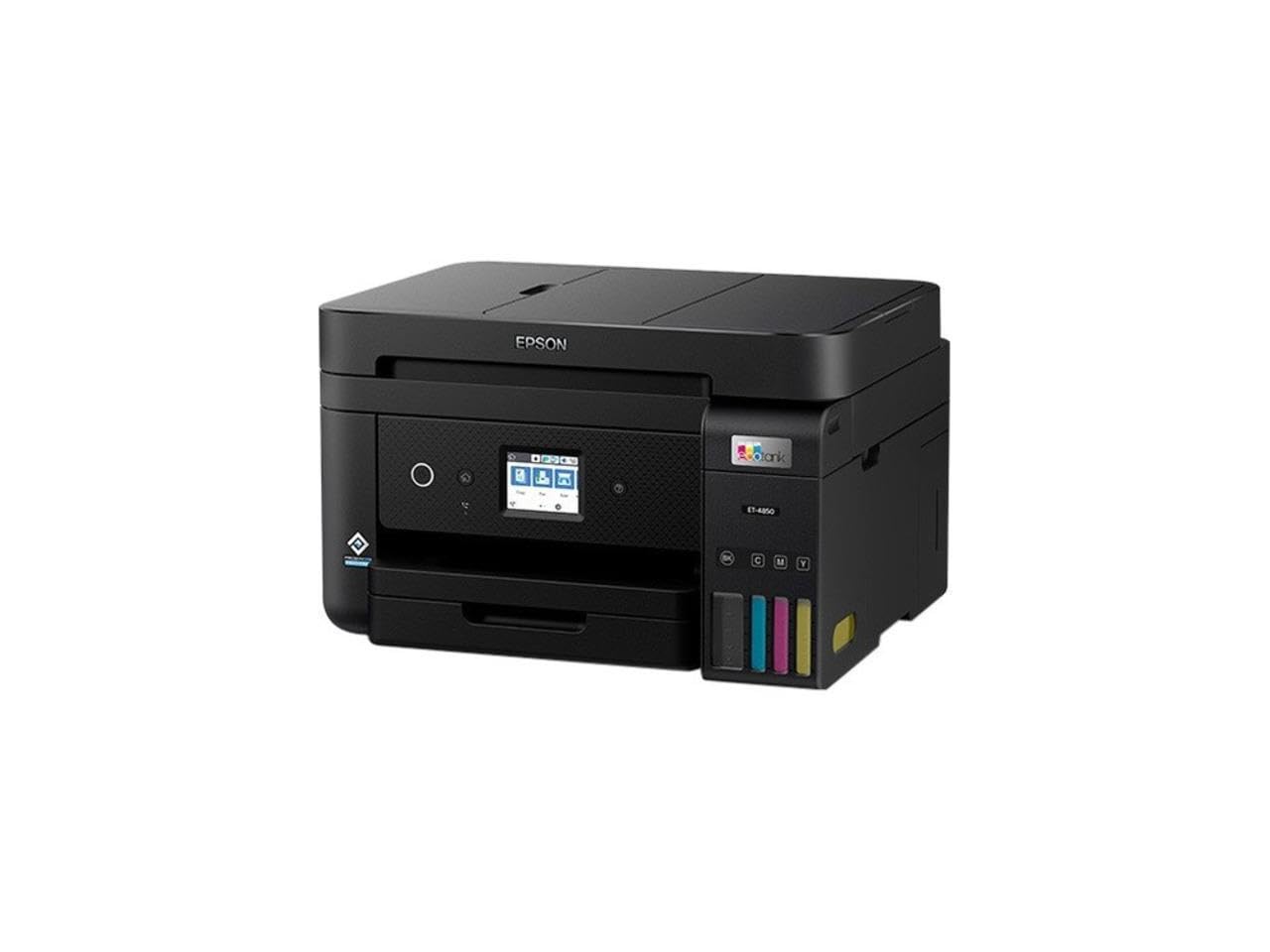 Epson EcoTank ET-4850 Wireless All-in-One Cartridge-Free Supertank Printer with Scanner, Copier, Fax, ADF and Ethernet – The Perfect Printer Office - White, Medium