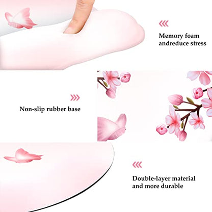 EooCoo Ergonomic Mouse Pad with Wrist Support, Non-Slip Base Mouse Mat for Internet Cafe, Home & Office