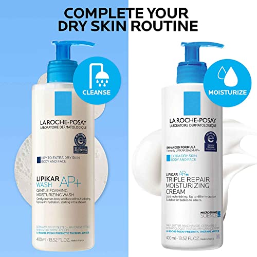 La Roche-Posay Lipikar AP+ Triple Repair Moisturizing Cream | Face & Body Lotion For Dry Skin | Shea Butter & Niacinamide Moisturizer | Gentle Face & Body Cream For Dry, Rough & Sensitive Skin