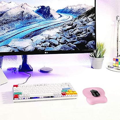 EooCoo Ergonomic Mouse Pad with Wrist Support, Non-Slip Base Mouse Mat for Internet Cafe, Home & Office