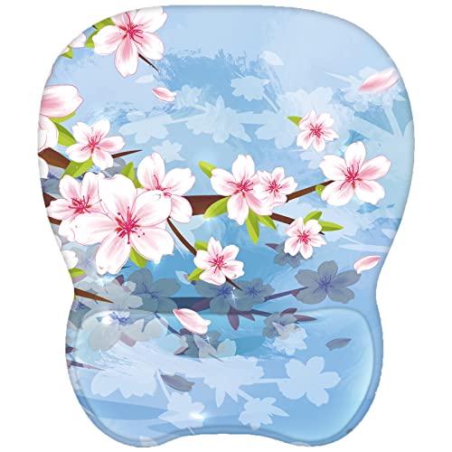 EooCoo Ergonomic Mouse Pad with Wrist Support, Non-Slip Base Mouse Mat for Internet Cafe, Home & Office