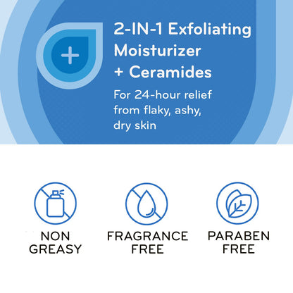 AmLactin Daily Moisturizing Lotion for Dry Skin, 7.9 oz Pump Bottle, 2-in-1 Exfoliator - Body Lotion with 12% Lactic Acid, Dermatologist-Recommended (Packaging May Vary)