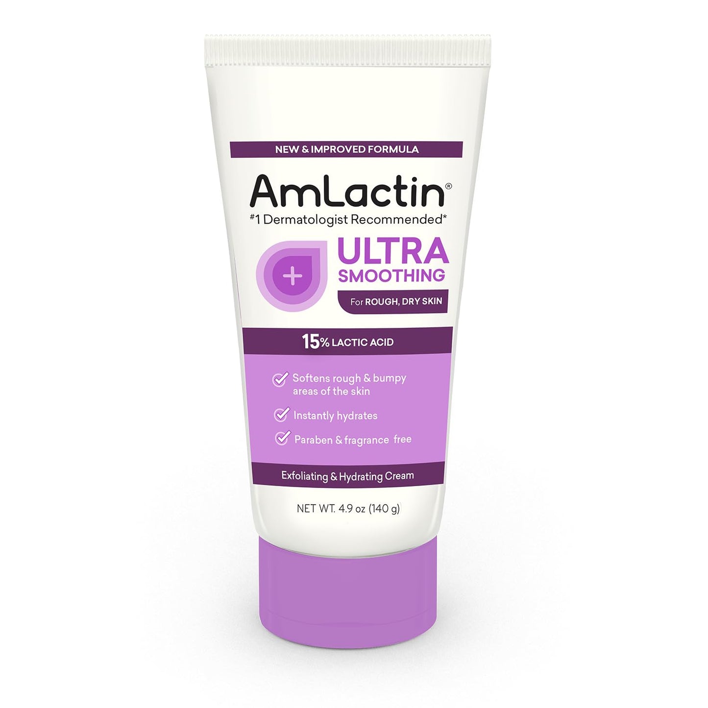 AmLactin Intensive Healing Body Lotion for Dry Skin, 14.1 oz Pump Bottle, 2-in-1 Exfoliator & Moisturizer with Ceramides & 15% Lactic Acid for Relief from Dry Skin (Packaging May Vary)