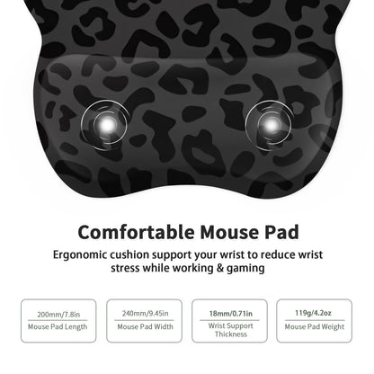 EooCoo Ergonomic Mouse Pad with Wrist Support, Non-Slip Base Mouse Mat for Internet Cafe, Home & Office