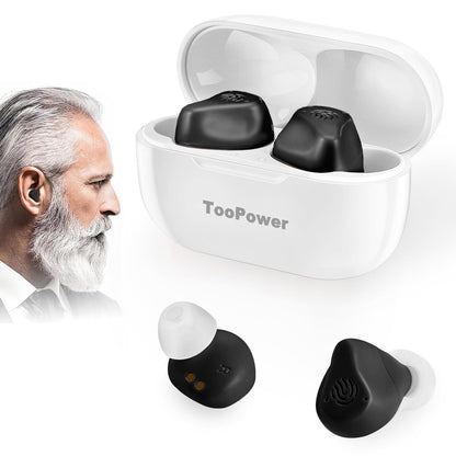 Hearing Aids for Seniors Rechargeable with Noise Cancelling,OTC Digital Devices for Super Nature Sound,3 Different Modes,Adjustable Volume in 5 Levels,Dual Microphone,No Whistling Sound