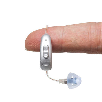 BLJ Hearing Aid for Seniors, Invisible Digital Hearing Amplifier to Assist Hearing, Lightweight with Noise Reduction and Feedback Cancelling (Blue-Left Ear)