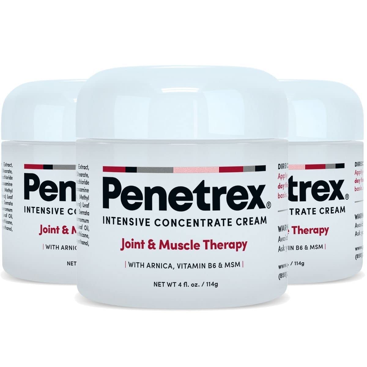 Penetrex Joint & Muscle Therapy – Soothing Comfort for Back, Neck, Hands, Feet – Premium Whole Body Rub with Arnica, Vitamin B6 MSM & Boswellia – Non-Greasy 2oz Cream