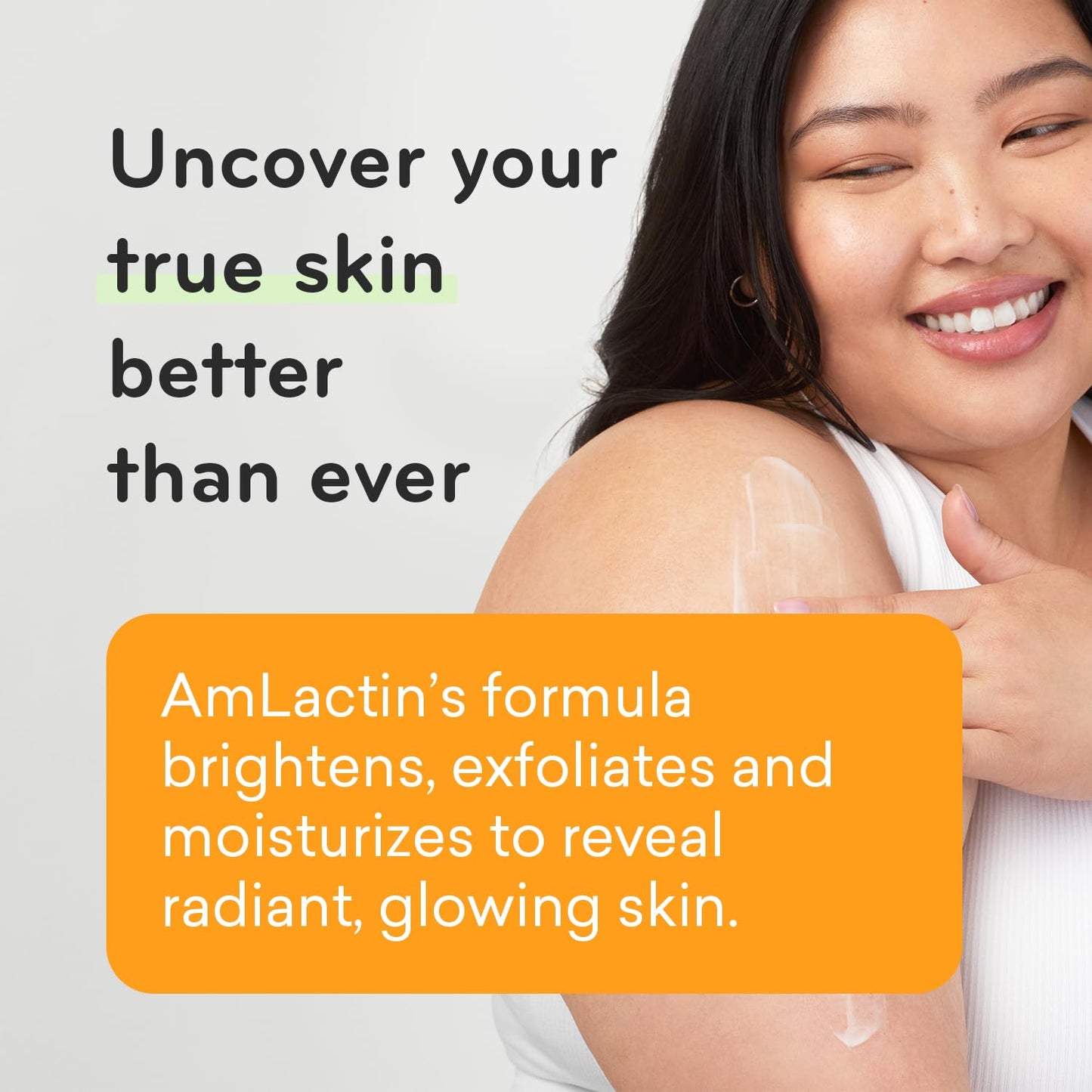 AmLactin Daily Vitamin C Lotion - 7.9 oz Body Lotion with 7% Lactic Acid - Skin-Brightening Exfoliator and Moisturizer for Dry Skin