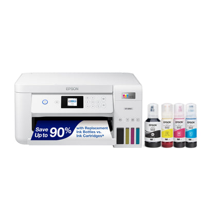 Epson EcoTank ET-4800 Wireless All-in-One Cartridge-Free Supertank Printer with Scanner, Copier, Fax, ADF and Ethernet – Ideal-for Your Home Office, White