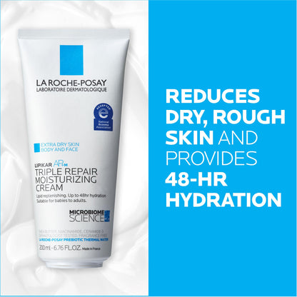 La Roche-Posay Lipikar AP+ Triple Repair Moisturizing Cream | Face & Body Lotion For Dry Skin | Shea Butter & Niacinamide Moisturizer | Gentle Face & Body Cream For Dry, Rough & Sensitive Skin