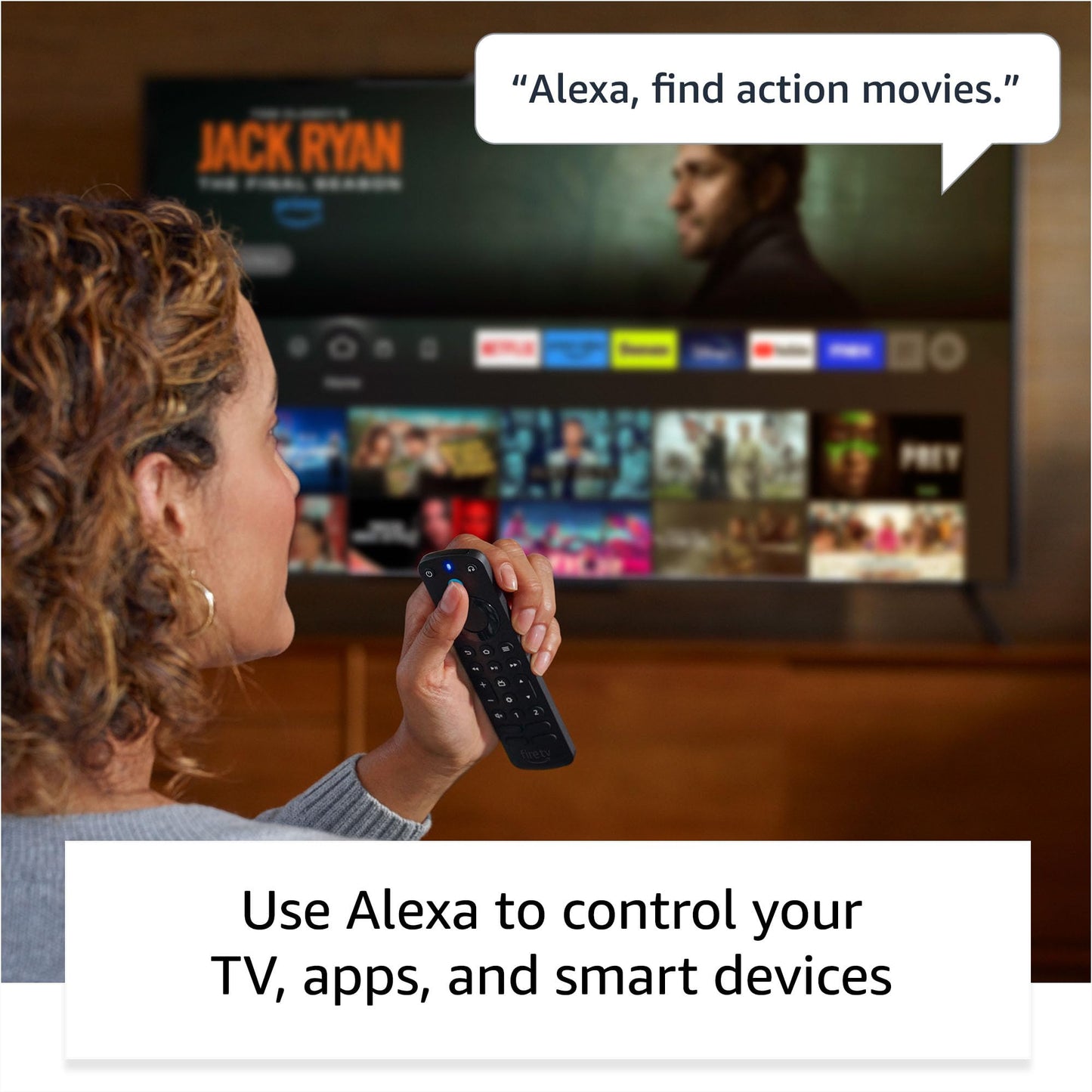 Amazon Fire TV Alexa Voice Remote Pro (newest model) with remote finder, TV controls, and backlit buttons