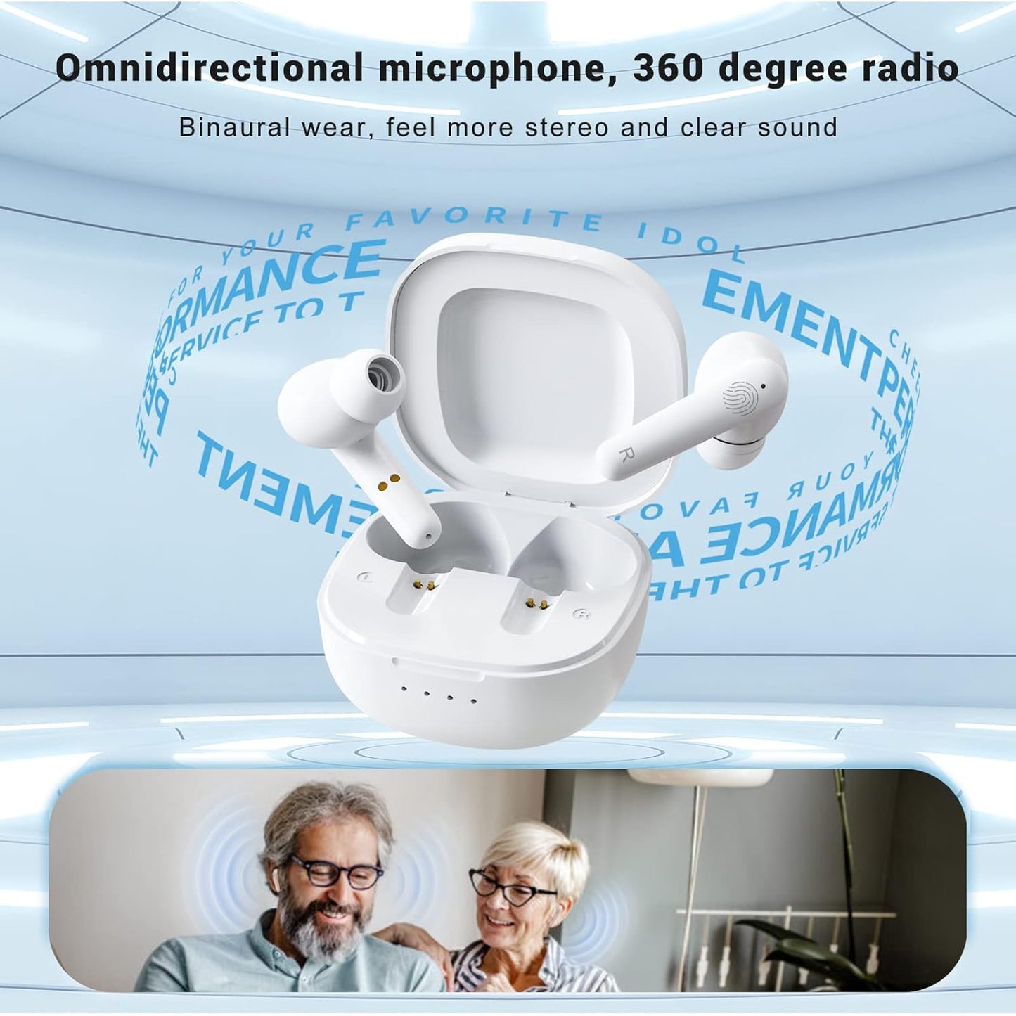 Hearing Amplifiers, Rechargeable Hearing Aids for Seniors & Adults with Volume Control, Small Completely-in-Canal Digital Hearing Amplifier, Assist Devices with Charging Box