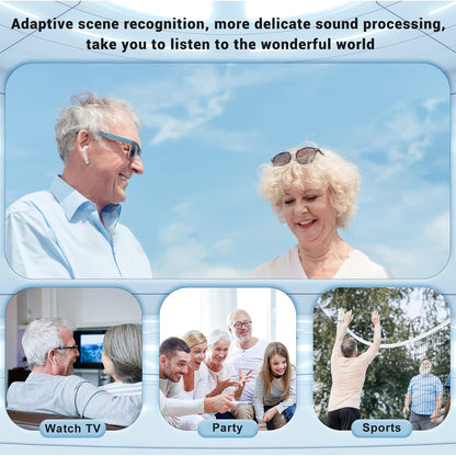 Hearing Amplifiers, Rechargeable Hearing Aids for Seniors & Adults with Volume Control, Small Completely-in-Canal Digital Hearing Amplifier, Assist Devices with Charging Box