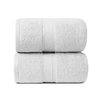 Ariv Towels 4-Piece Large Premium Cotton Bamboo Bath Towels Set for Sensitive Skin & Daily Use - Soft, Quick Drying & Highly Absorbent for Bathroom, Gym, Hotel & Spa- 30" X 52"-Denim