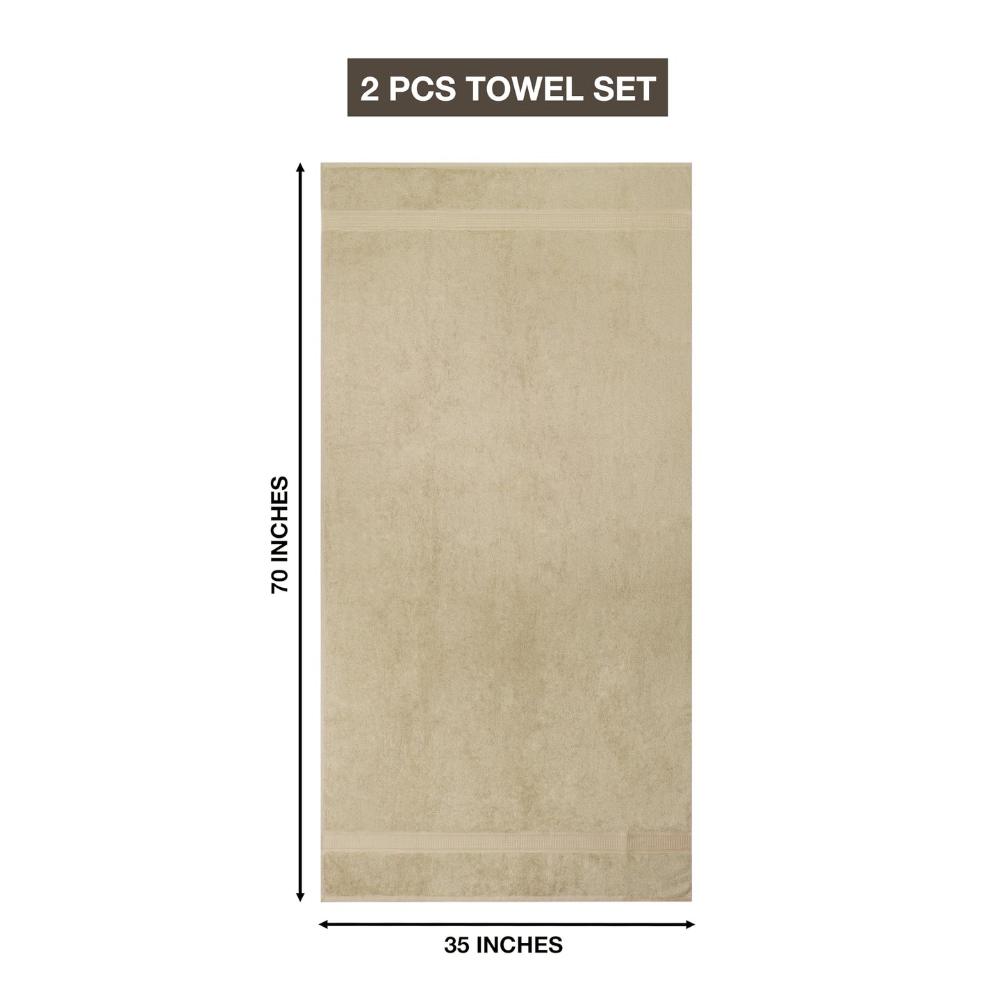 Ariv Towels 4-Piece Large Premium Cotton Bamboo Bath Towels Set for Sensitive Skin & Daily Use - Soft, Quick Drying & Highly Absorbent for Bathroom, Gym, Hotel & Spa- 30" X 52"-Denim