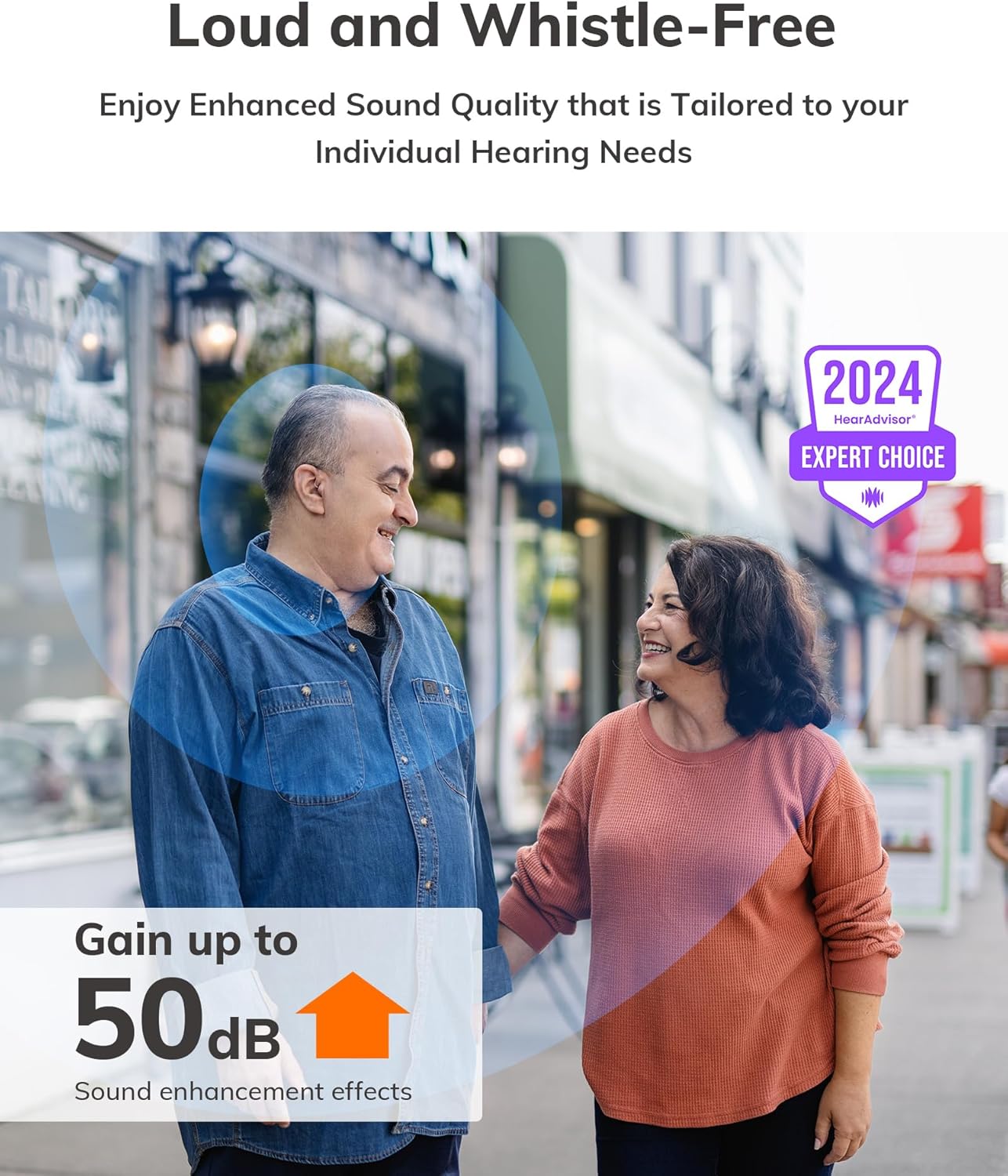 ELEHEAR-Beyond OTC Hearing Aids, AI Powered Speech Enhancement and Tinnitus Masking, Superior Sound Quality, Connectivity with iOS or Android Devices via Bluetooth 5.3, for Seniors and Adults