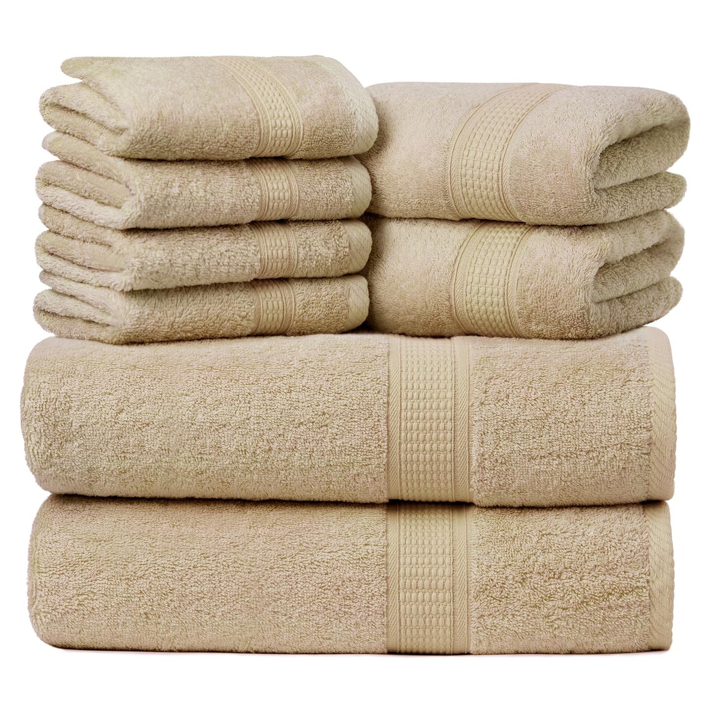 Ariv Towels 4-Piece Large Premium Cotton Bamboo Bath Towels Set for Sensitive Skin & Daily Use - Soft, Quick Drying & Highly Absorbent for Bathroom, Gym, Hotel & Spa- 30" X 52"-Denim