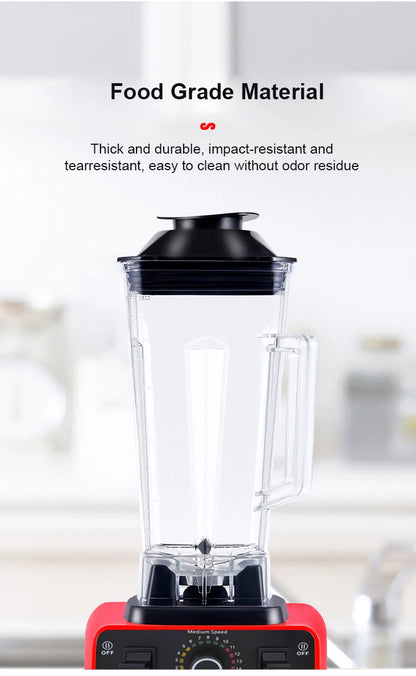 High-Performance 2000W Kitchen Blender with Stainless Steel Blades