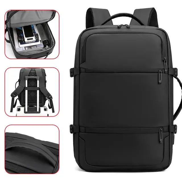 45L Large Capacity Multifunctional Extensible Rechargeable Hand-held Backpack Men's Waterproof Business Travel Computer Backpack