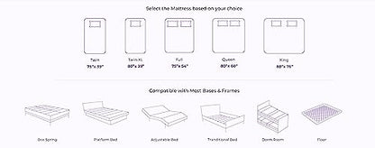 NapQueen Queen Mattress, 10 Inch Victoria Hybrid Cooling Gel Infused Pocket Spring and Memory Foam Mattress, Queen Size Mattress Bed in a Box, CertiPUR-US Certified, Fiberglass-Free Mattress