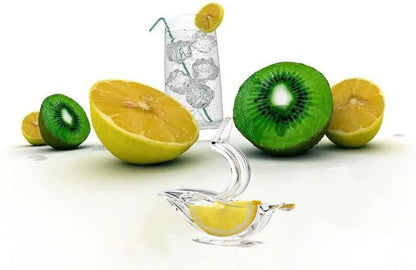 WMZNNGX New Acrylic Manual Lemon Slice Squeezer, Portable Transparent Fruit Juicer, Elegance Bird Shape, Hand Juicer for Orange Lemon Lime Pomegranate (2Pcs)