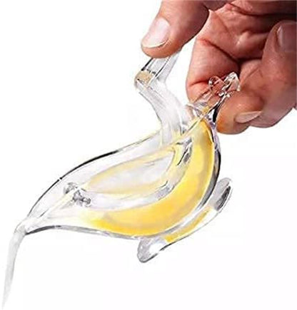 WMZNNGX New Acrylic Manual Lemon Slice Squeezer, Portable Transparent Fruit Juicer, Elegance Bird Shape, Hand Juicer for Orange Lemon Lime Pomegranate (2Pcs)