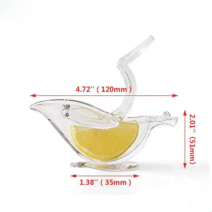 WMZNNGX New Acrylic Manual Lemon Slice Squeezer, Portable Transparent Fruit Juicer, Elegance Bird Shape, Hand Juicer for Orange Lemon Lime Pomegranate (2Pcs)