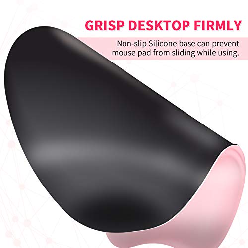 EooCoo Ergonomic Mouse Pad with Wrist Support, Non-Slip Base Mouse Mat for Internet Cafe, Home & Office