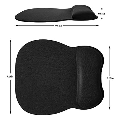 EooCoo Ergonomic Mouse Pad with Wrist Support, Non-Slip Base Mouse Mat for Internet Cafe, Home & Office