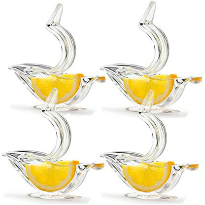 WMZNNGX New Acrylic Manual Lemon Slice Squeezer, Portable Transparent Fruit Juicer, Elegance Bird Shape, Hand Juicer for Orange Lemon Lime Pomegranate (2Pcs)