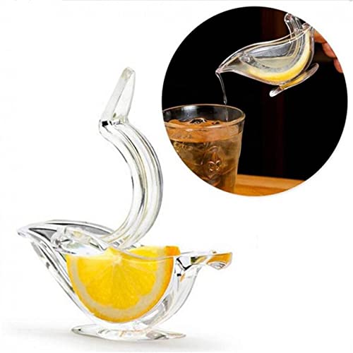 WMZNNGX New Acrylic Manual Lemon Slice Squeezer, Portable Transparent Fruit Juicer, Elegance Bird Shape, Hand Juicer for Orange Lemon Lime Pomegranate (2Pcs)