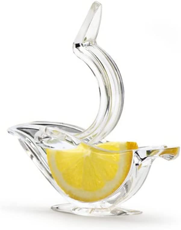 WMZNNGX New Acrylic Manual Lemon Slice Squeezer, Portable Transparent Fruit Juicer, Elegance Bird Shape, Hand Juicer for Orange Lemon Lime Pomegranate (2Pcs)