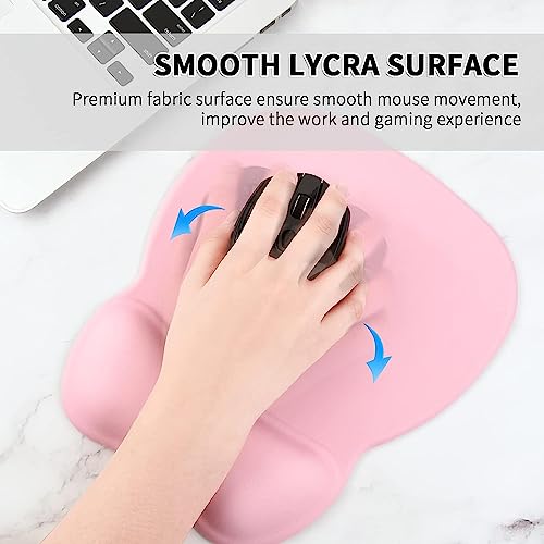 EooCoo Ergonomic Mouse Pad with Wrist Support, Non-Slip Base Mouse Mat for Internet Cafe, Home & Office