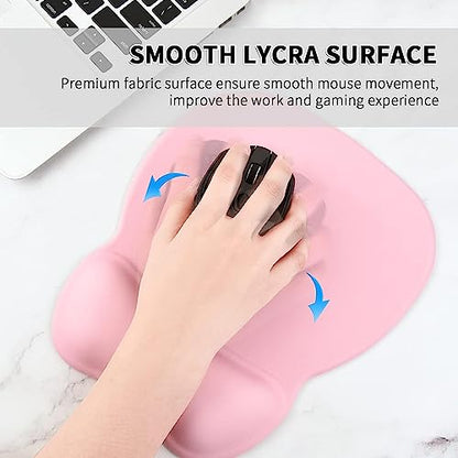 EooCoo Ergonomic Mouse Pad with Wrist Support, Non-Slip Base Mouse Mat for Internet Cafe, Home & Office