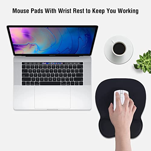 EooCoo Ergonomic Mouse Pad with Wrist Support, Non-Slip Base Mouse Mat for Internet Cafe, Home & Office