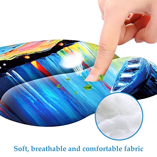 EooCoo Ergonomic Mouse Pad with Wrist Support, Non-Slip Base Mouse Mat for Internet Cafe, Home & Office